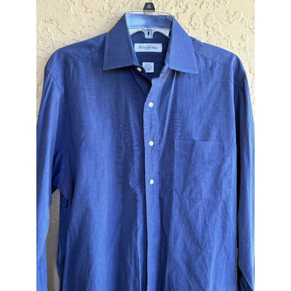 Brooks Brothers Royal Blue 15.5 / 35 100% Cotton Long Sleeve  Men’s Dress Shirt